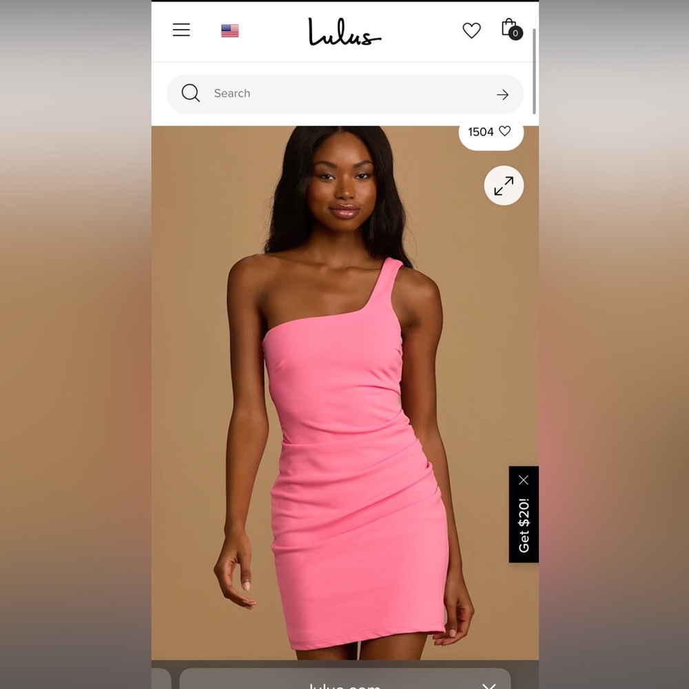 Elegant Pink One-Shoulder Dress
